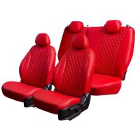 Чехлы Премиум Экокожа Байрон Ромб на Chevrolet Lacetti